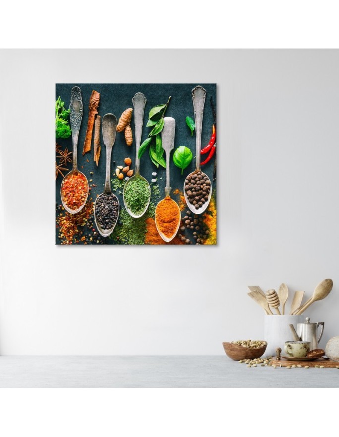 Canvas print modern - Herbs spices for the kitchen | FEEBY