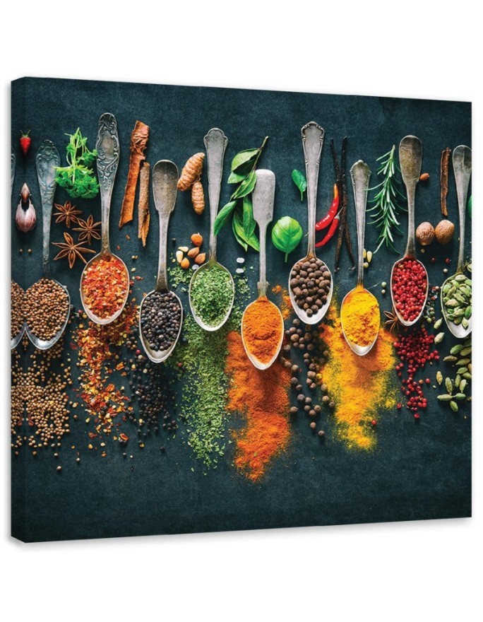 Canvas print - Herbs spices for the kitchen | FEEBY