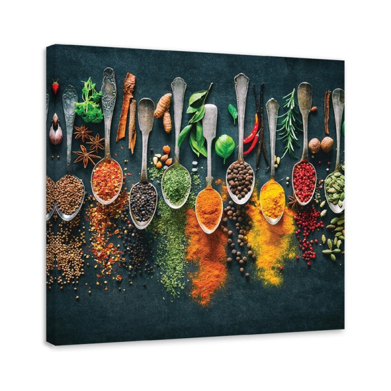 Canvas print - Herbs spices for the kitchen | FEEBY