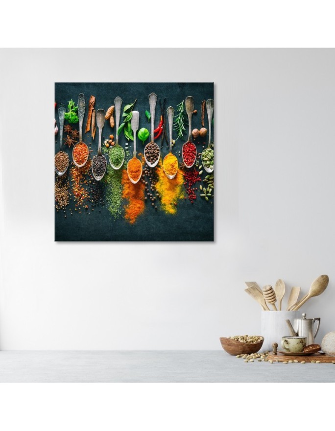 Canvas print - Herbs spices for the kitchen | FEEBY
