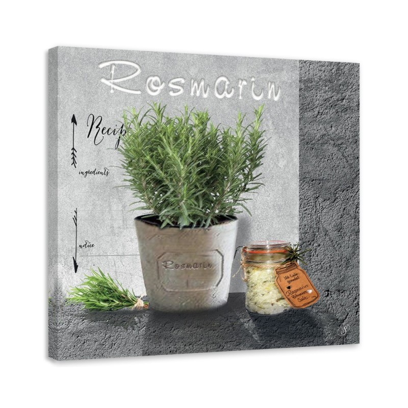 Modern Canvas painting for the kitchen - Rosemary spices | FEEBY