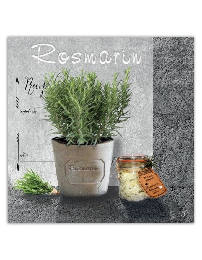 Modern Canvas painting for the kitchen - Rosemary spices | FEEBY