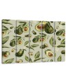 Avocado fruit 5 Piece - Canvas painting | FEEBY