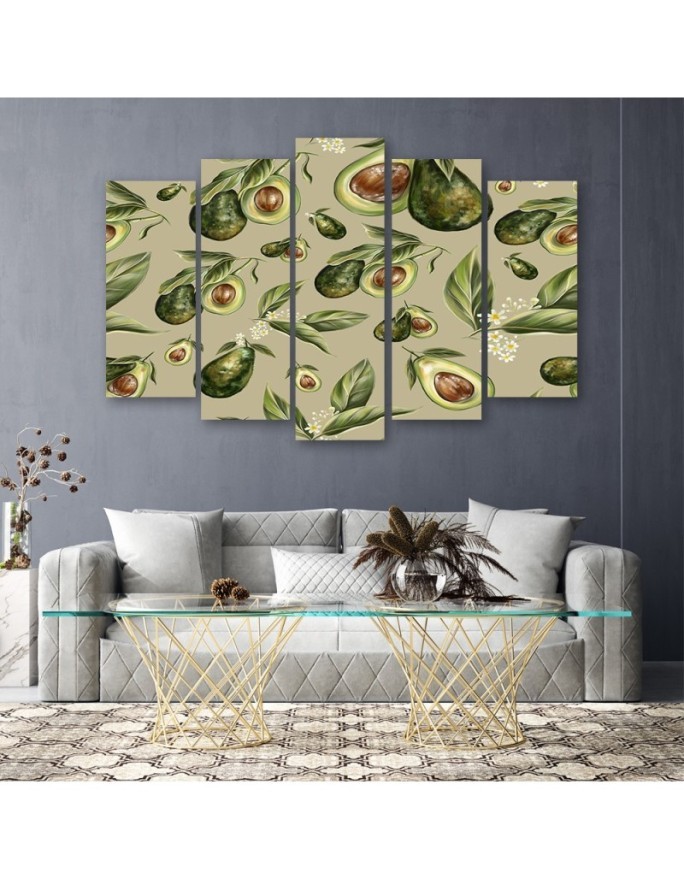 Avocado fruit - Canvas painting for the kitchen | FEEBY