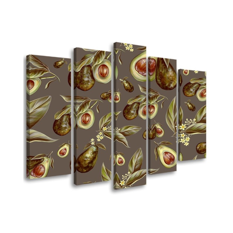 Avocado fruit 5 Piece - Canvas print | FEEBY