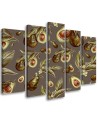 Avocado fruit 5 Piece - Canvas print | FEEBY