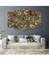 Avocado fruit 5 Piece - Canvas print | FEEBY