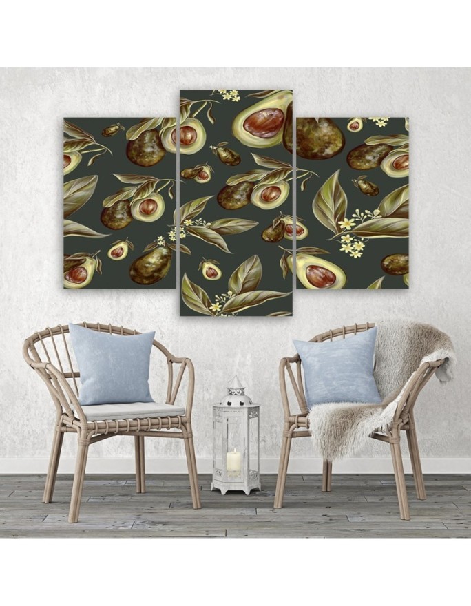 Modern painting for the kitchen - Avocado fruit | FEEBY