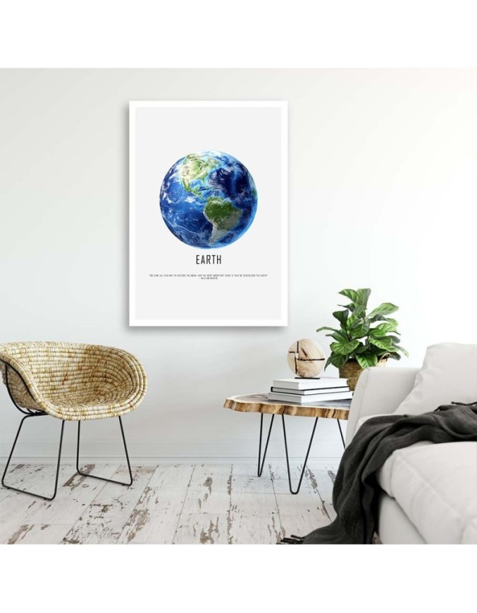 Canvas prints for living room - Planet earth cosmos | FEEBY