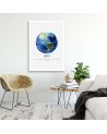 Canvas prints for living room - Planet earth cosmos | FEEBY