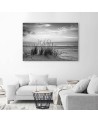 Canvas prints for bedroom - Beach sea dunes grasses black and white | FEEBY