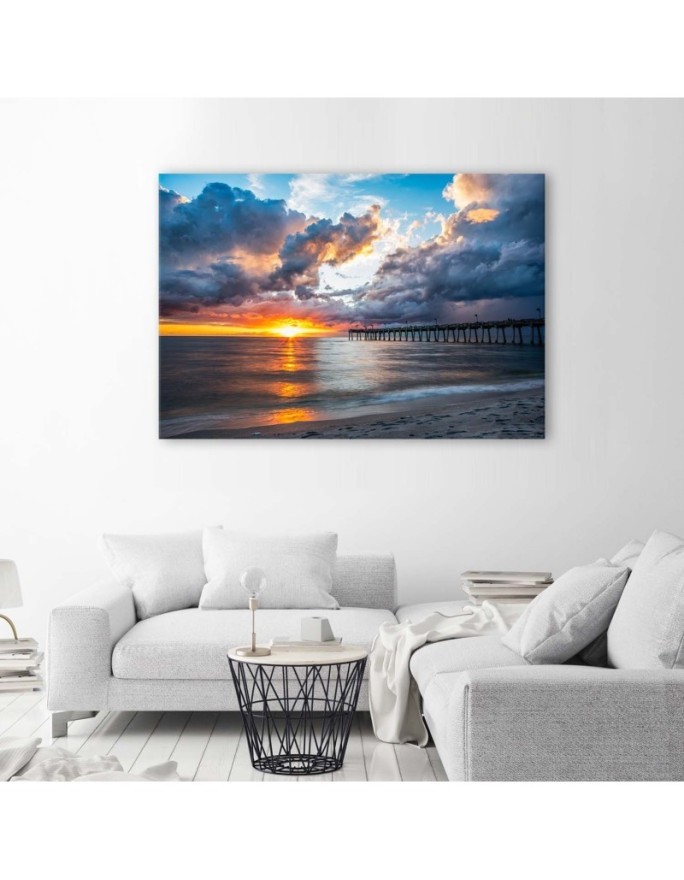 Canvas print - Sea at sunset | FEEBY