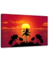 Canvas print - Sunset palm trees | FEEBY