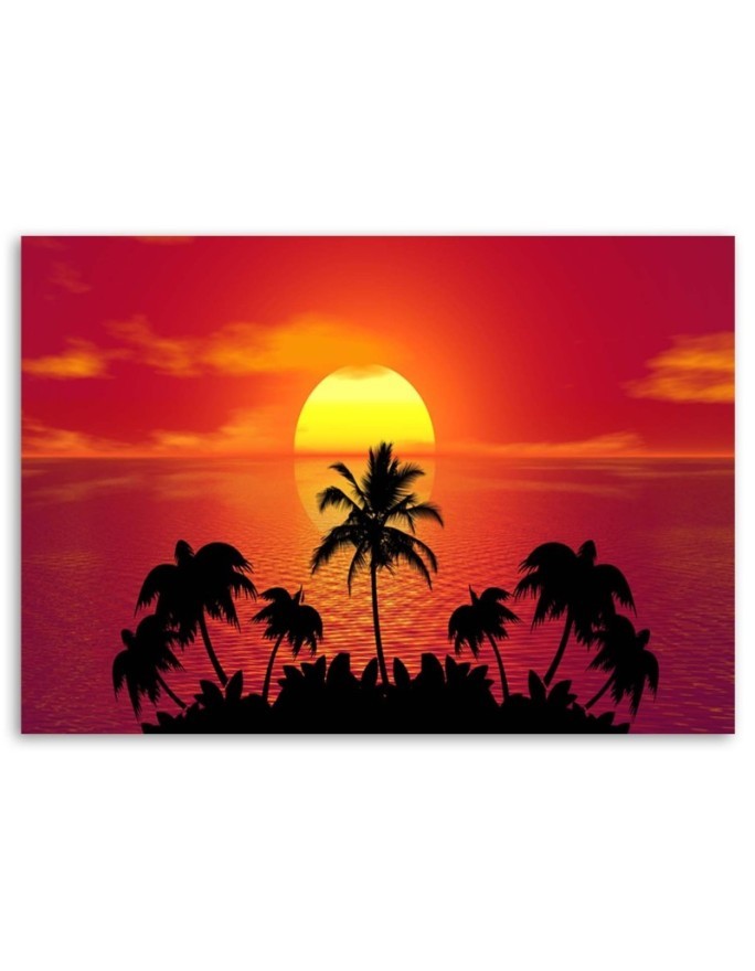 Canvas print - Sunset palm trees | FEEBY