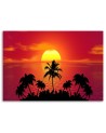Canvas print - Sunset palm trees | FEEBY