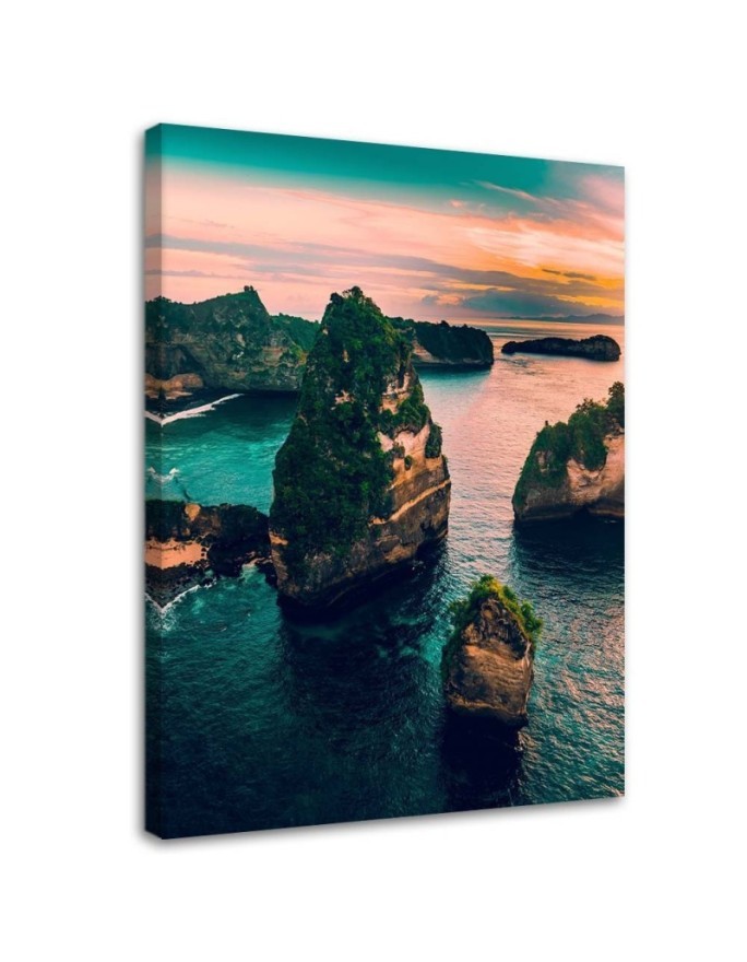 Rocks landscape ocean - Canvas prints for living room | FEEBY
