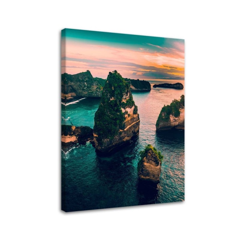 Rocks landscape ocean - Canvas prints for living room | FEEBY
