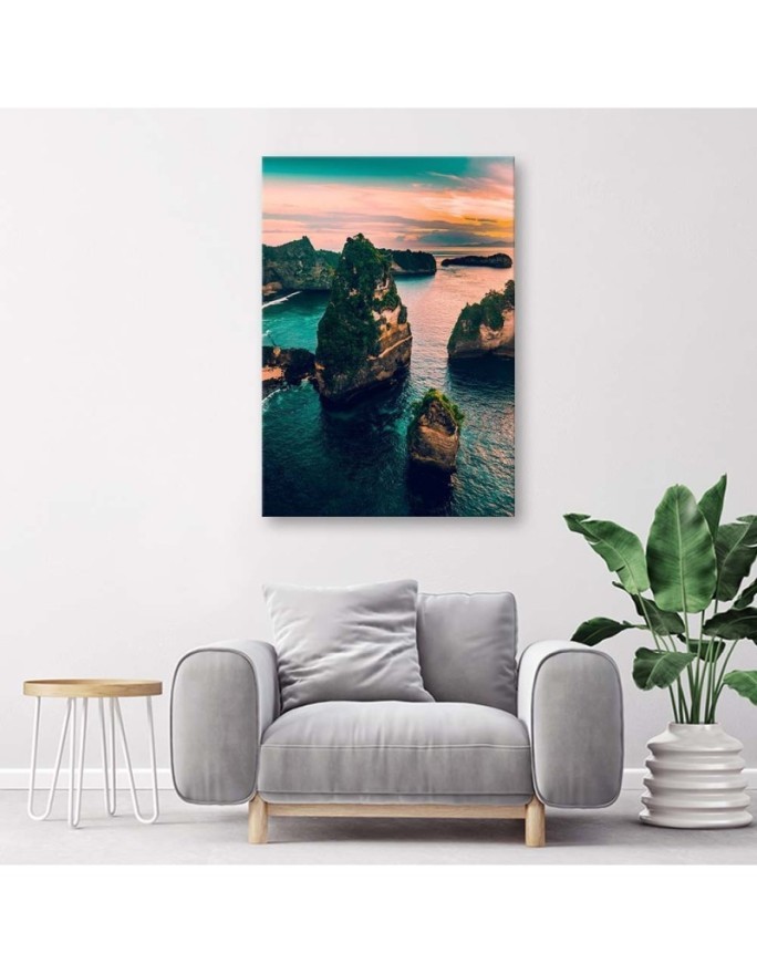 Rocks landscape ocean - Canvas prints for living room | FEEBY
