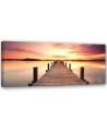 Sunset over the pier panoramic - Canvas print modern | FEEBY