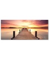 Sunset over the pier panoramic - Canvas print modern | FEEBY