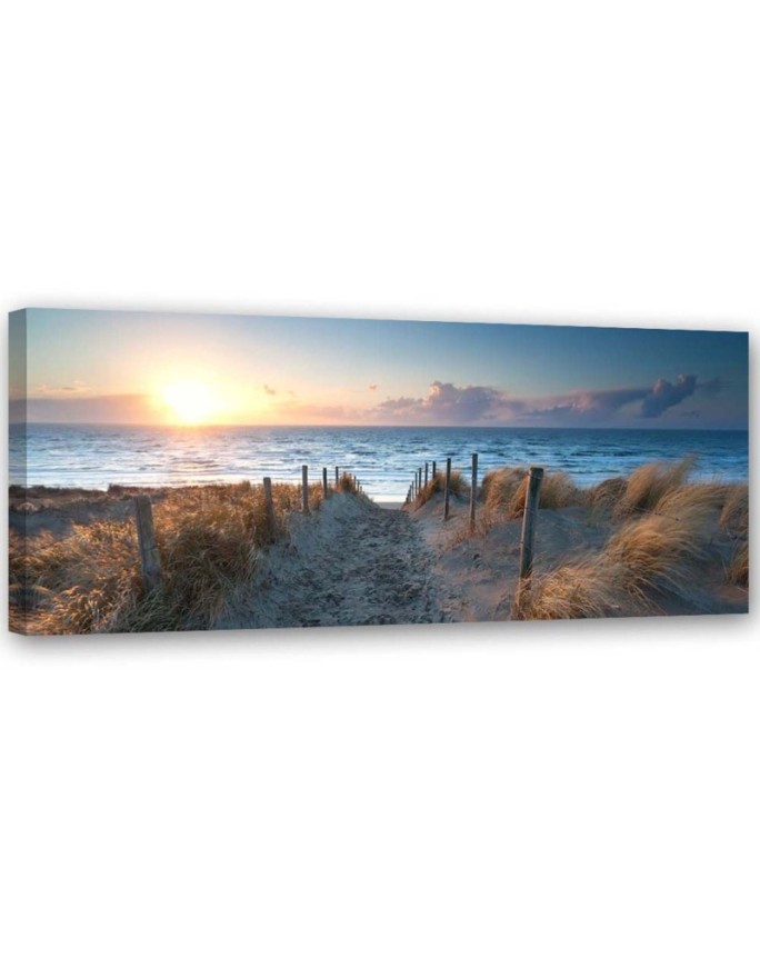 Sunset on the beach panoramic- Canvas print | FEEBY