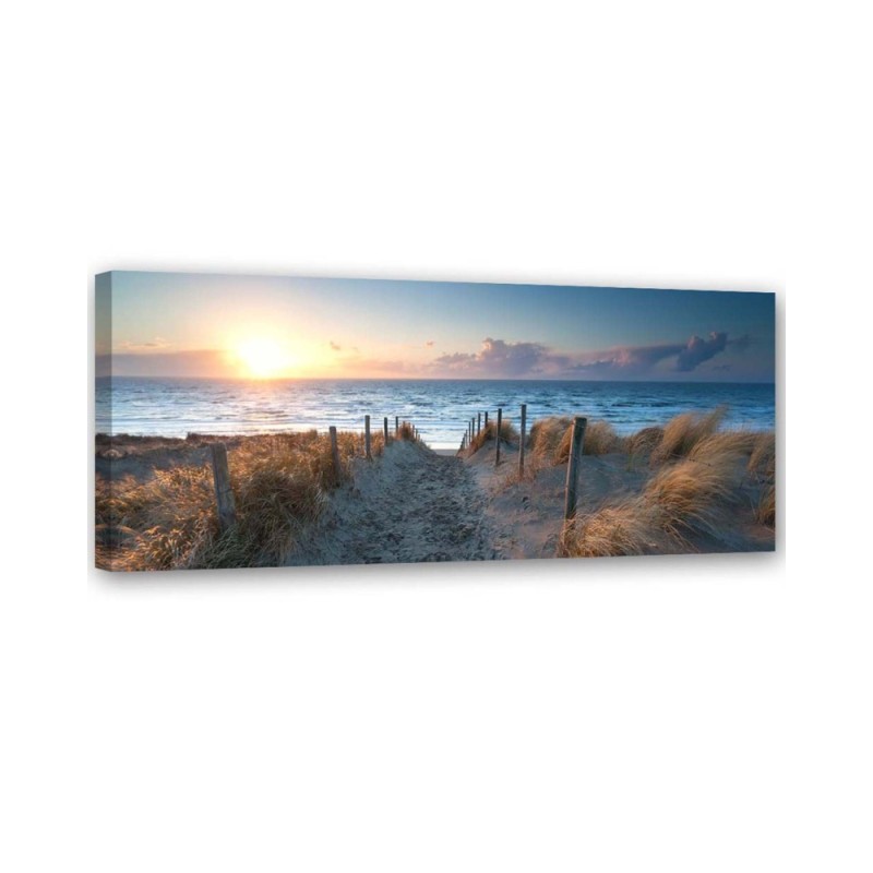 Sunset on the beach panoramic- Canvas print | FEEBY