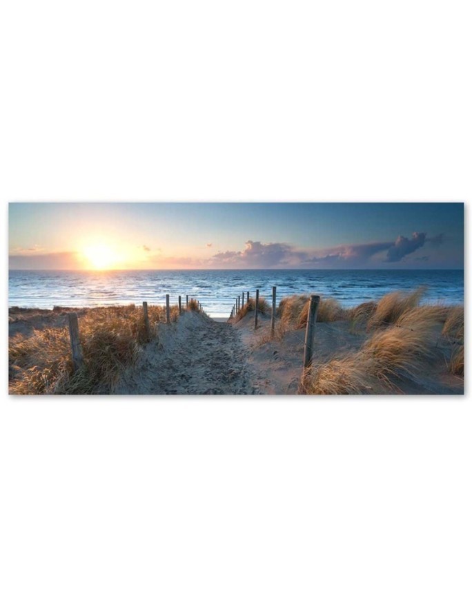 Sunset on the beach panoramic- Canvas print | FEEBY