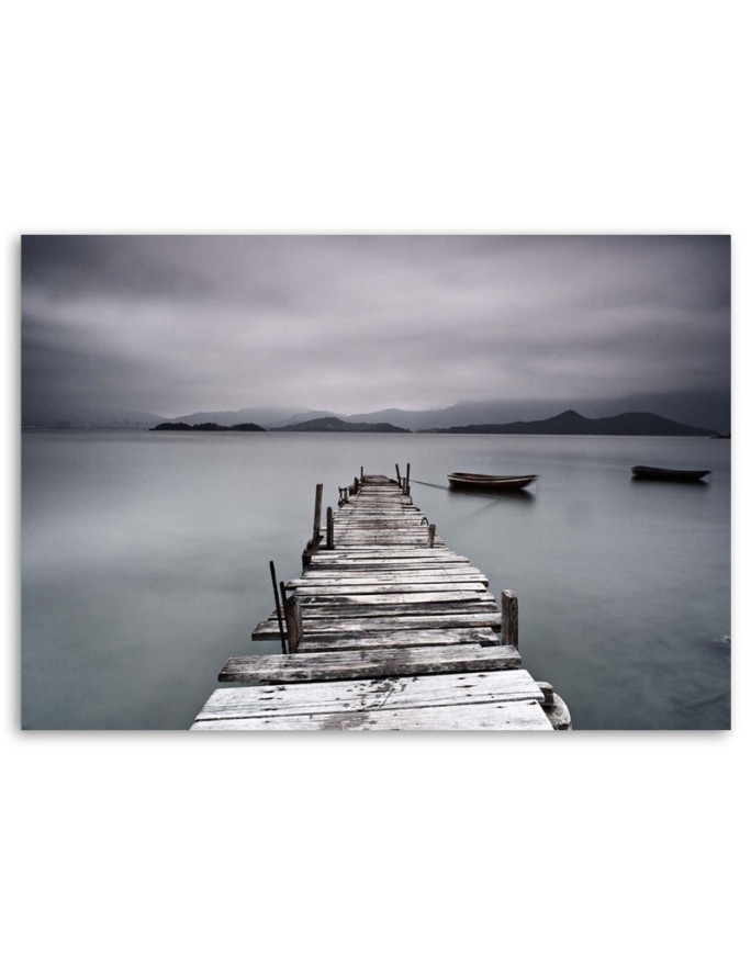 Canvas prints for living room - Lake pier landscape | FEEBY