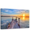 Canvas painting - Lake bridge sunset | FEEBY