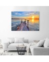 Canvas painting - Lake bridge sunset | FEEBY