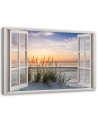 Canvas prints for bedroom - Window view of the sea beach | FEEBY