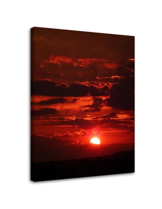 Canvas painting for living room - Red sunset | FEEBY