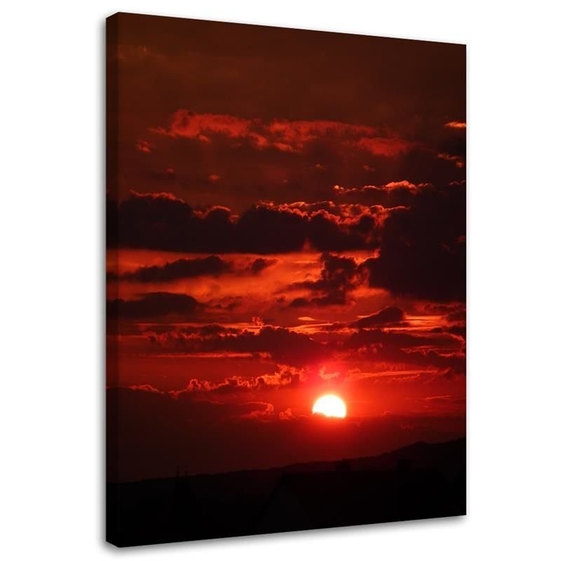 Canvas painting for living room - Red sunset | FEEBY