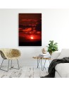 Canvas painting for living room - Red sunset | FEEBY