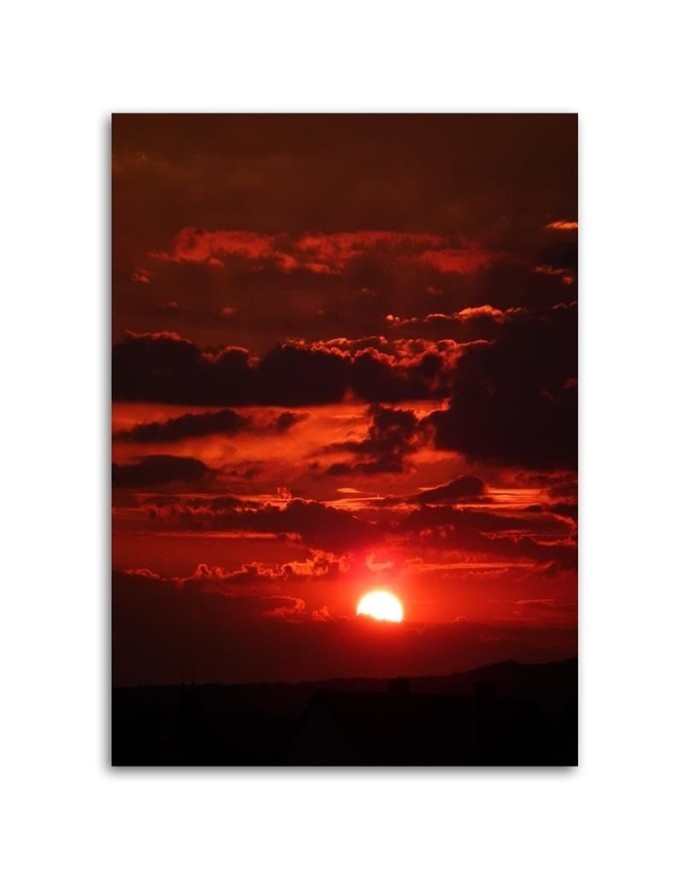 Canvas painting for living room - Red sunset | FEEBY