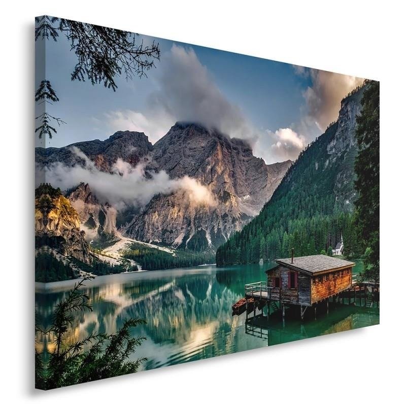Canvas print - Cottage in the mountains Alps | FEEBY