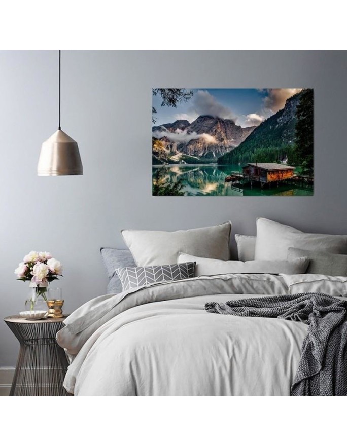 Canvas print - Cottage in the mountains Alps | FEEBY