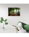 Modern Canvas painting for bedroom - Forest at sunrise | FEEBY