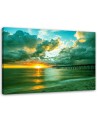 Canvas print modern - Pier and sunset | FEEBY