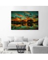Canvas print - Clouds over a lake | FEEBY