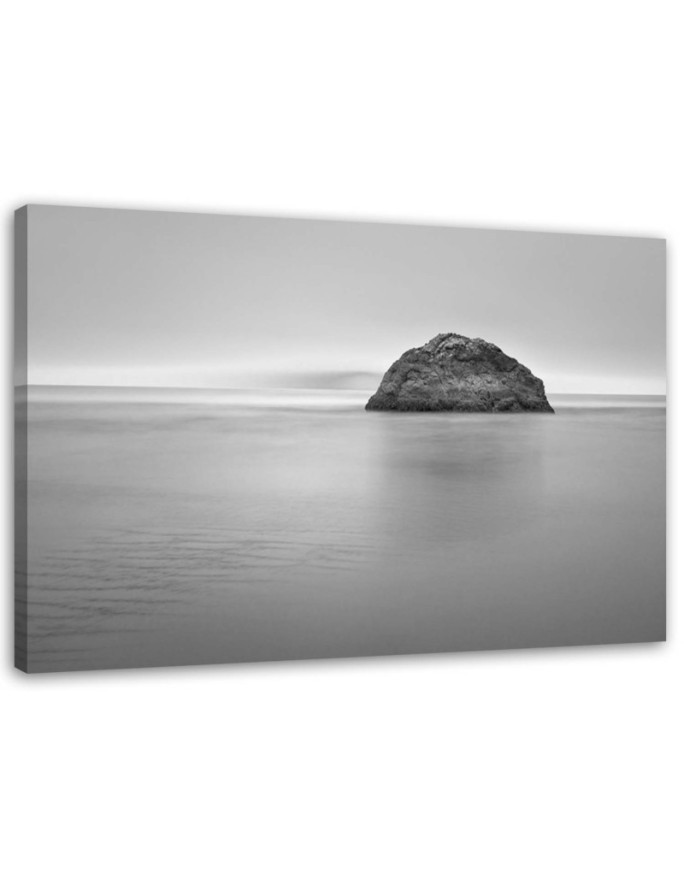 Canvas print - Rock in the sea at dusk | FEEBY