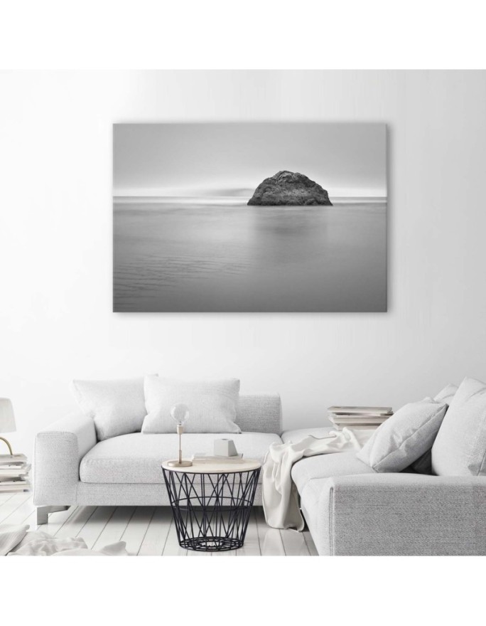 Canvas print - Rock in the sea at dusk | FEEBY