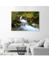 Canvas prints for living room - Mountain stream in green | FEEBY