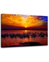 Swans on the lake shore - Canvas painting | FEEBY