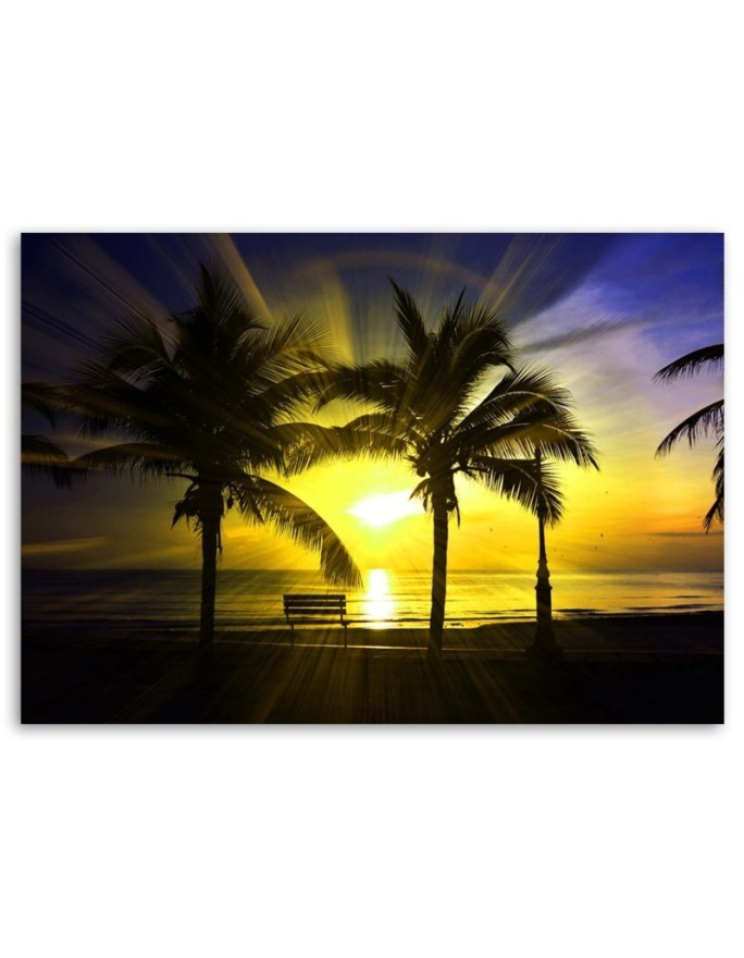 Palm trees and sunshine - Modern painting for bedroom. High quality  | FEEBY