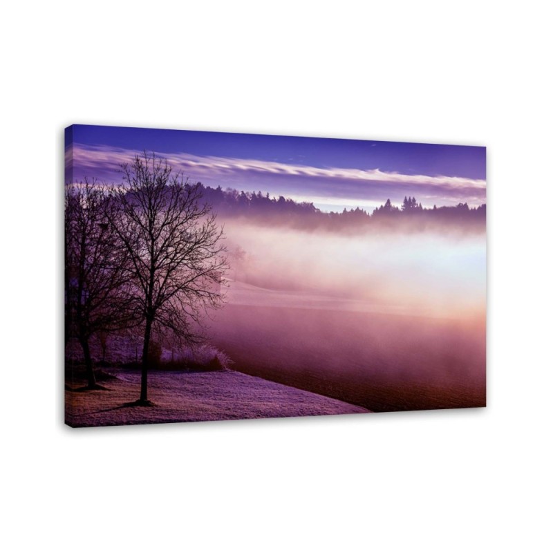 Fog over the lake - Canvas print | FEEBY