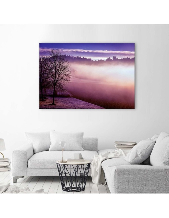 Fog over the lake - Canvas print | FEEBY