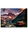 Landscape on a mountain lake - Canvas print | FEEBY