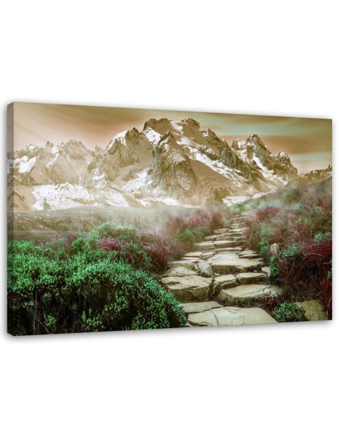 Canvas prints for living room - Stone road to the summit | FEEBY