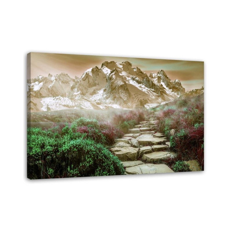 Canvas prints for living room - Stone road to the summit | FEEBY